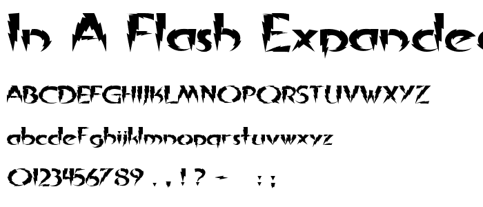 In A Flash Expanded font